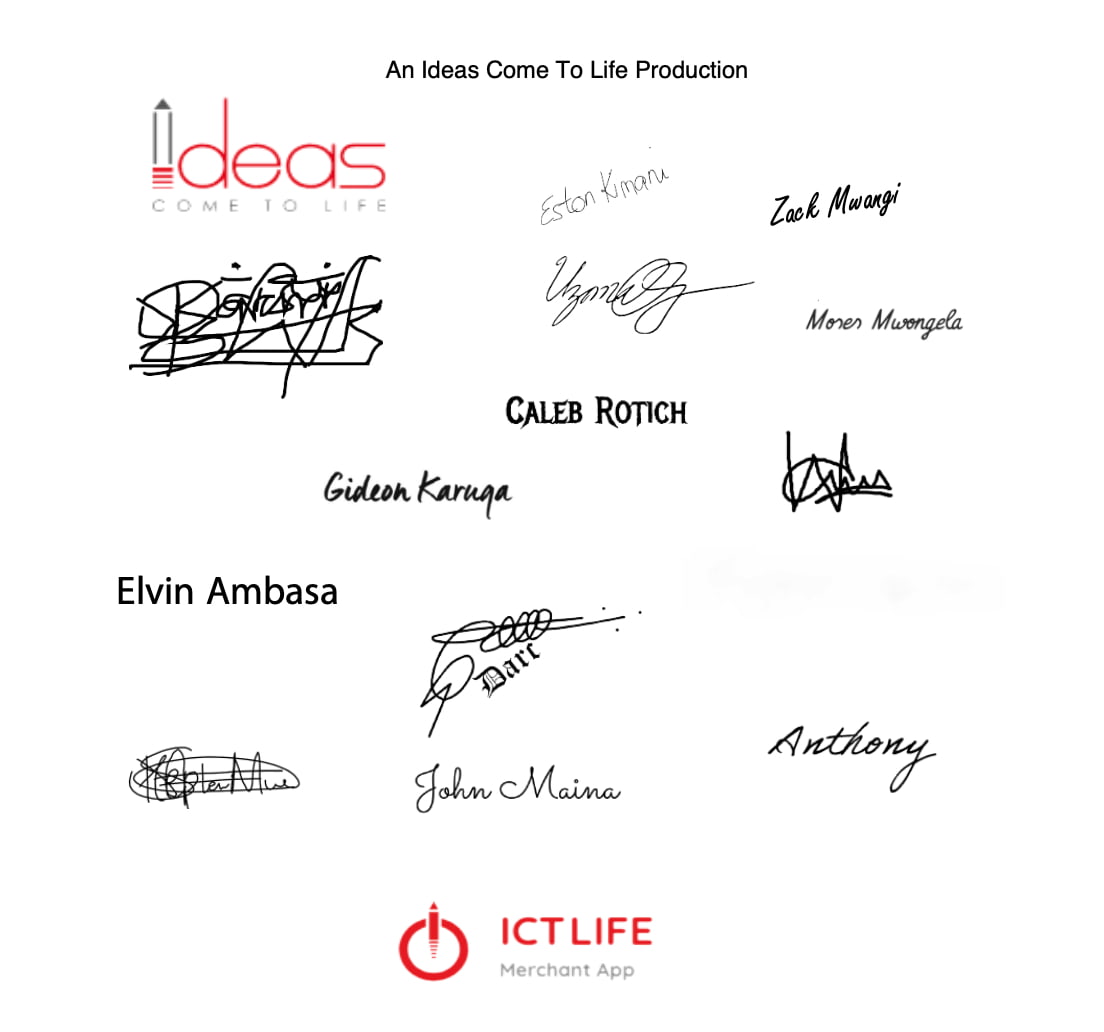 ICTLife credits signature list